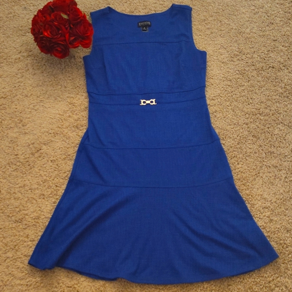 💙 NWOT EnFocus Studio Dress Size 8 Royal Blue 💙